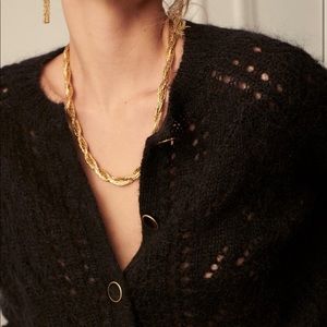 Sézane Mario Jumper Black Size Small